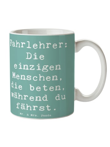 Mr. & Mrs. Panda Kaffeepott Spruch Fahrlehrer Engel mit Spruch in Meeresbrise