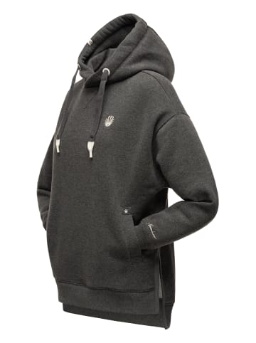 Navahoo Kapuzensweatshirt Silberengelchen in Dark Grey Melange