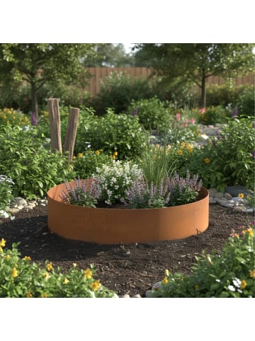 relaxdays Pflanzring in Braun – (H)20 x Ø 70 cm