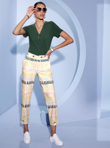 creation L Jogpants in ecru-moos-bedruckt