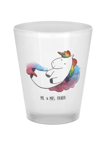 Mr. & Mrs. Panda Schnapsglas Einhorn Wolke 7 ohne Spruch in Transparent
