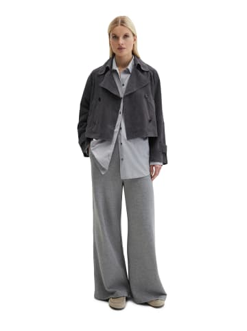 Marc O'Polo Velourslederjacke im Trench-Stil relaxed in Blue Graphite