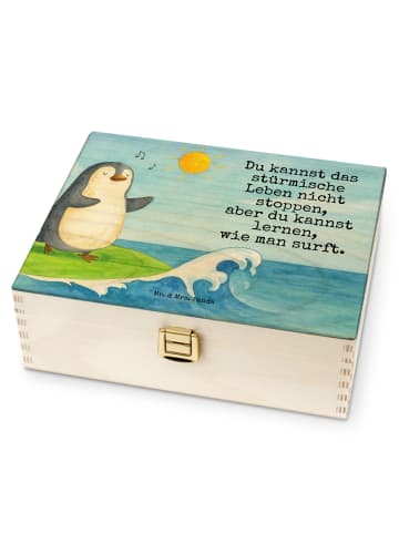 Mr. & Mrs. Panda Teebeutel Aufbewahrung Pinguin Surfer Design mi... in Weiß