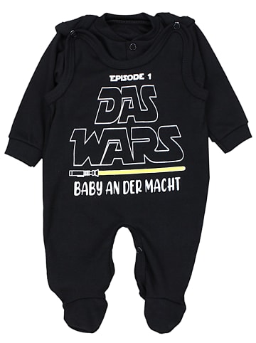 TupTam Baby Strampler Set mit Spruch in schwarz