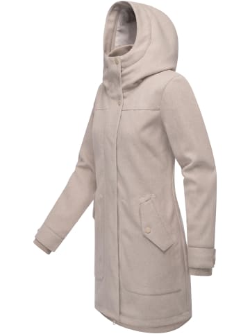 ragwear Wollmantel Janesha Coat in Ecru
