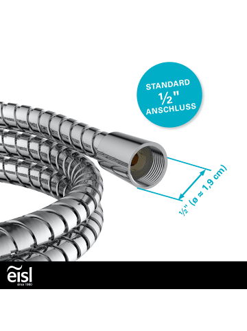 Eisl Brauseschlauch 175 cm, Edelstahl