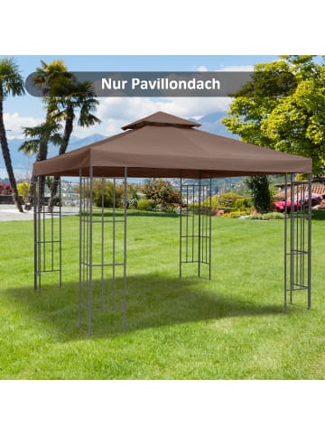 Outsunny Pavillondach 3 x 3 m Kaffee