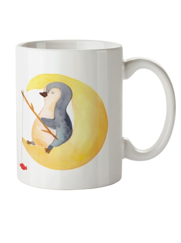 Mr. & Mrs. Panda Kaffeetasse Pinguin Mond ohne Spruch in Weiß