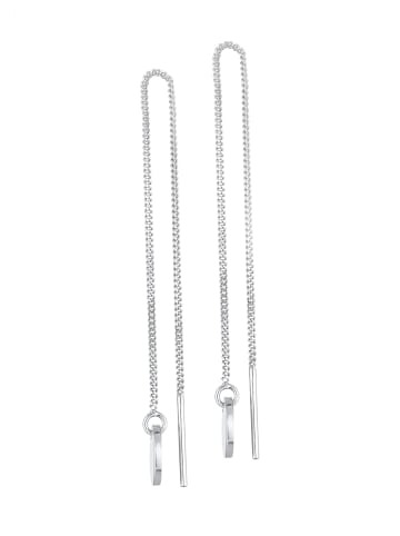 Elli Ohrringe 925 Sterling Silber Geo, Plättchen in Silber