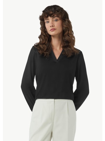 comma T-Shirt langarm in Schwarz