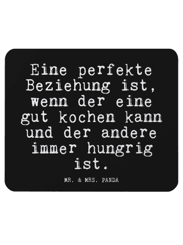 Mr. & Mrs. Panda Mauspad Eine perfekte Beziehung ist,... mit Spruch in Schwarz