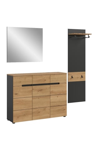 ebuy24 Garderobenmöbel Canu (3-teilig) Eiche 180 x 37 cm