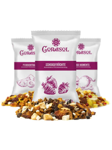 CORASOL Premium Früchtetee-Adventskalender mit 24 fruchtige Gourmet-Teesorten