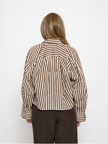 Peppercorn Shirt in Toffee Stripe