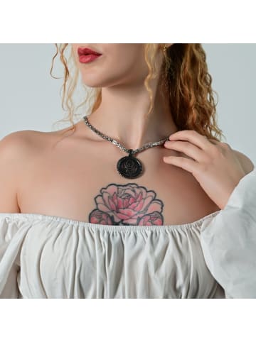 Adeliás Unisex Anhänger aus Edelstahl in silber