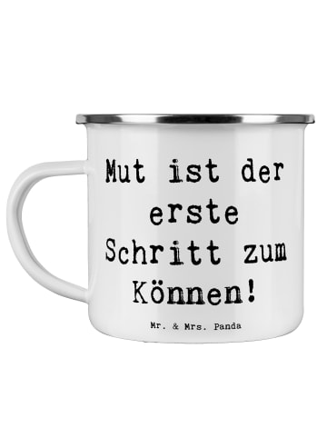 Mr. & Mrs. Panda Emaille Becher Spruch Sich in einer neuen Sport... in Weiß