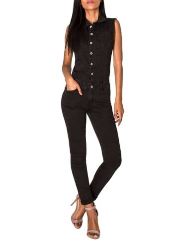 Nina Carter Jeans Overall Jumpsuit Hosenanzug Einteiler in Schwarz