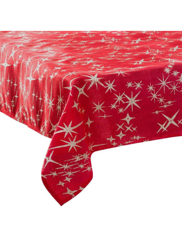 Feeric Lights STARS SPARK Weihnachts-Tischdecke in Rot, (B) 140 x (L) 240 cm