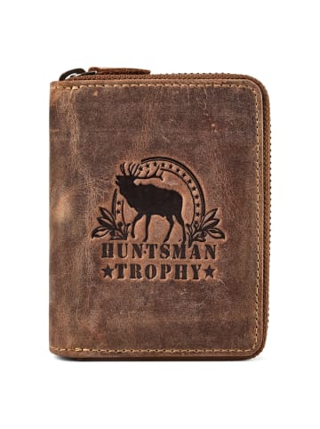 Greenburry Huntsman Geldbörse RFID Schutz Leder 10 cm brown 1