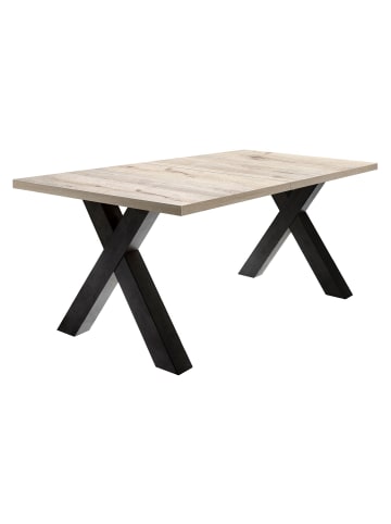 58 aufm Kessel ESSTISCH ausziehbar Eike 7 140 x 90 x 75 Esszimmertisch Schwarzstahl/Sandeiche