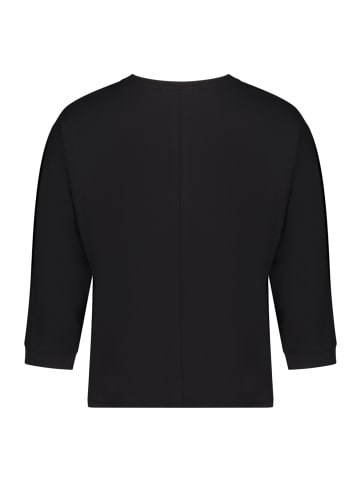 BETTY & CO Patchwork-Shirt mit Fledermausärmeln in Schwarz/Weiß