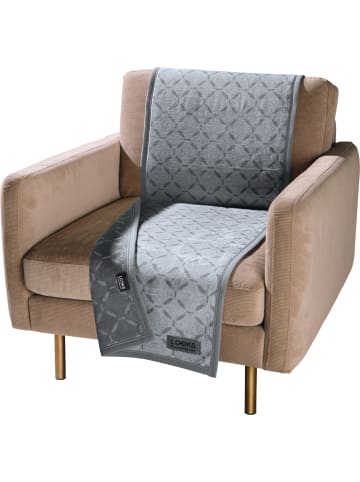 LOOKS by Wolfgang Joop Jacquard, Baumwollmischung Sessel- und Sofaschoner in grau