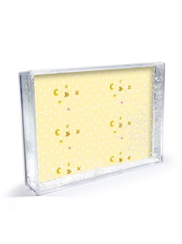 Mr. & Mrs. Panda Bilderrahmen Schwein Glück mit Spruch in Gelb Pastell