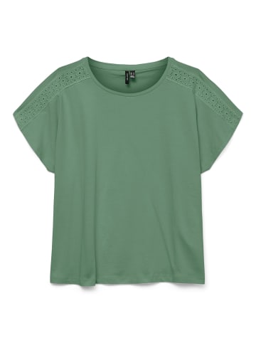 Vero Moda Trendiges Sommer Shirt mit Spitze Rundhals in Grün-3