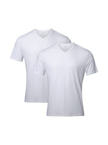 DANISH ENDURANCE T-Shirt Basic V-Neck in pure white