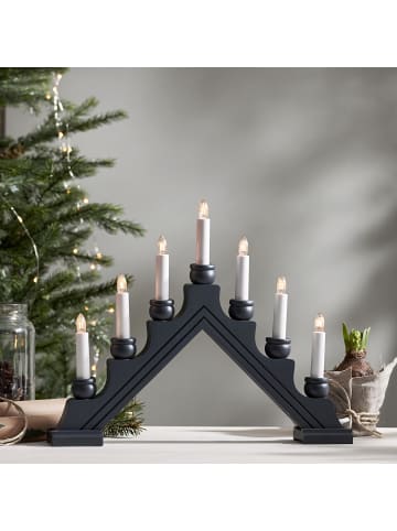 STAR Trading Lichterbogen 'Karin', 7-flammig, Holz, anthrazit