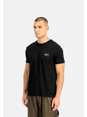 Alpha Industries T-Shirt 'Camo Print' in schwarz