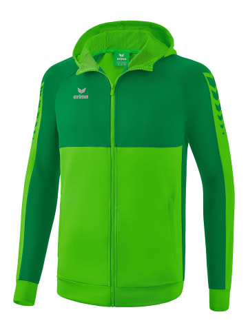 erima Kinder Six Wings Trainingsjacke mit Kapuze in green/smaragd