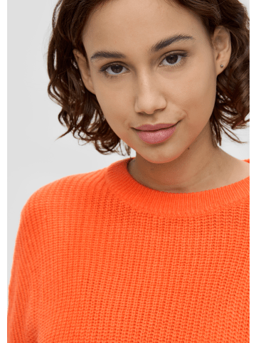 QS Strickpullover langarm in Orange