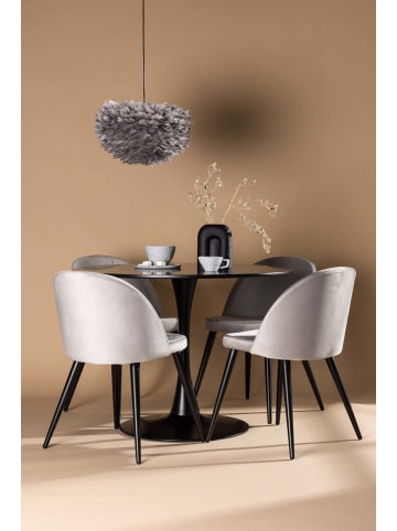 ebuy24 Essgruppe Glade 6 (5-teilig) Schwarz 100 x 100 cm