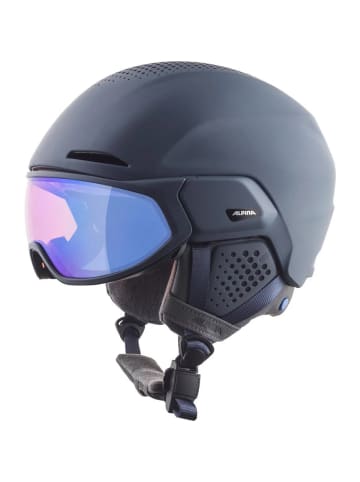 Alpina Skihelm mit Visier in blau