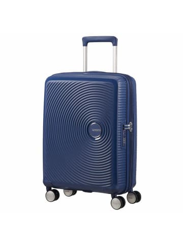 American Tourister Soundbox - 4-Rollen-Kabinentrolley 55 cm erw. (gelb) in midnight navy