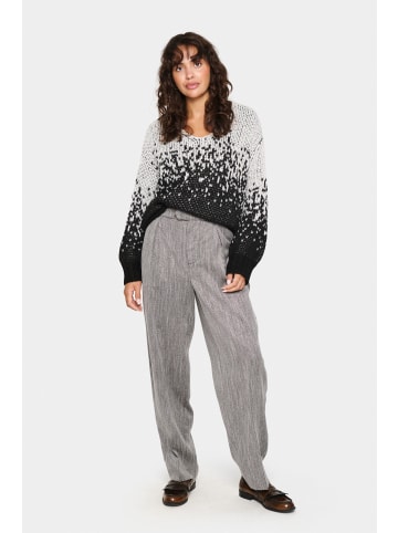 SAINT TROPEZ Strickpullover GaranceSZ Lockere Passform in Ice