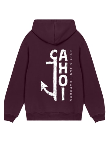 F4NT4STIC Hoodie Knut & Jan Scribble Logo in maroon