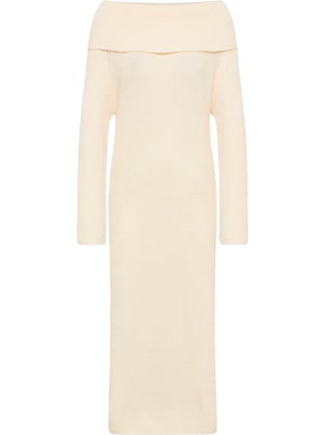 faina Damen Strickkleid in Wollweiss