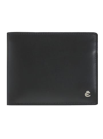 Esquire Harry Geldbörse Leder 12 cm in schwarz