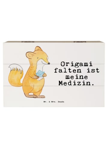 Mr. & Mrs. Panda Box Fuchs Origami mit Spruch in Weiß