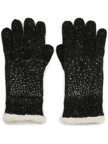 styleBREAKER Strickhandschuhe in Schwarz meliert