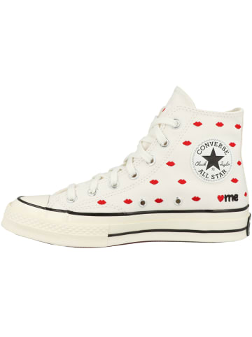 Converse Sneaker mid Chuck 70 High Embroidered Lips in beige