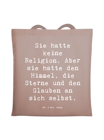 Mr. & Mrs. Panda Schultasche Spruch Himmel und Freude mit Spruch in Braun Pastell