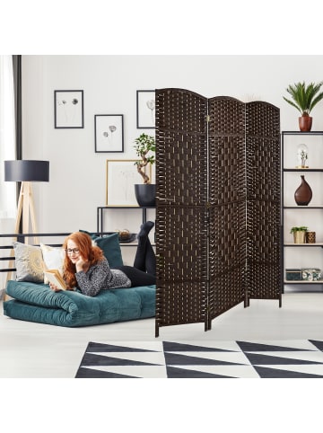 relaxdays Paravent in Braun - (B)120 x (H)170 cm