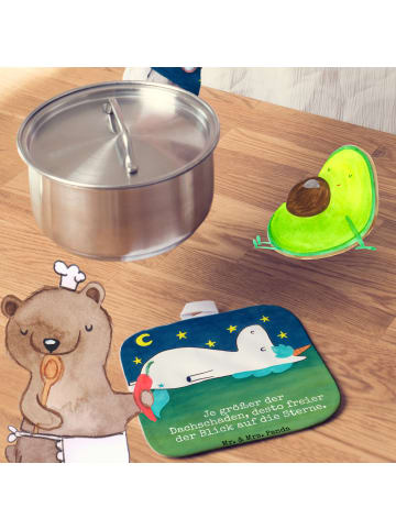 Mr. & Mrs. Panda Potholder Einhorn Sternenhimmel Design mit Spruch in Weiß