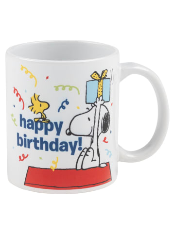 Snoopy Peanuts Snoopy Tasse Happy Birthday Kaffeetasse Geburtstag 320 ml in weiß