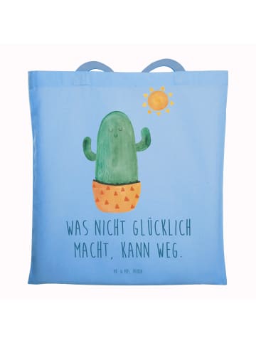Mr. & Mrs. Panda Schultasche Kaktus Sonne mit Spruch in Sky Blue