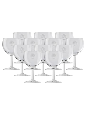 VAN WELL 12er Set Weingläser geeicht Ballon Profi in 0,1 l + 0,2 l in transparent