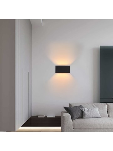 ZMH 4er-Set Wandleuchte LED in schwarz modern 3000K warmweiß 2-flammige G9 IP65